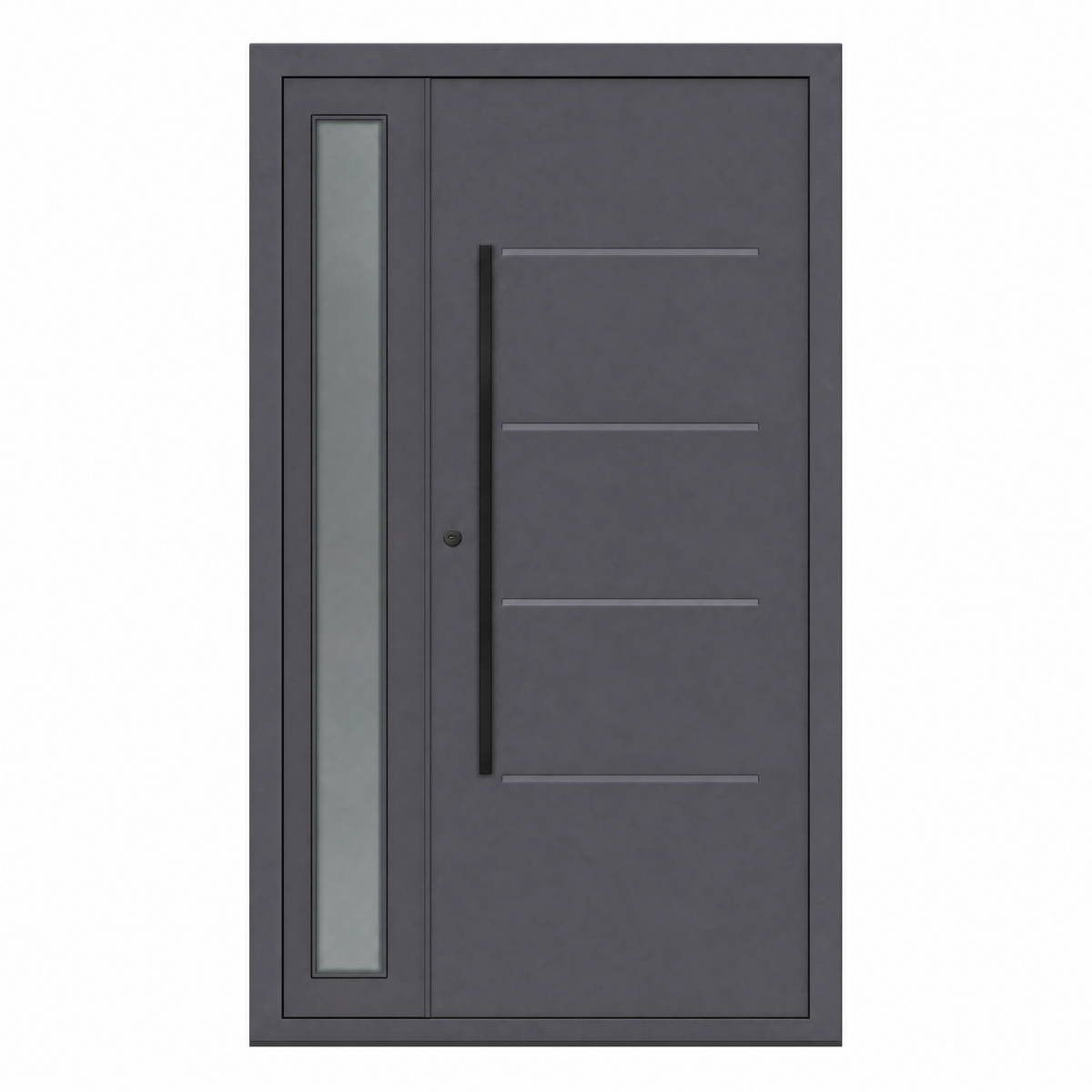 Toplotno izolirana dvokrilna varnostna vhodna vrata IronDOOR18 138×208 cm – s skritimi tečaji