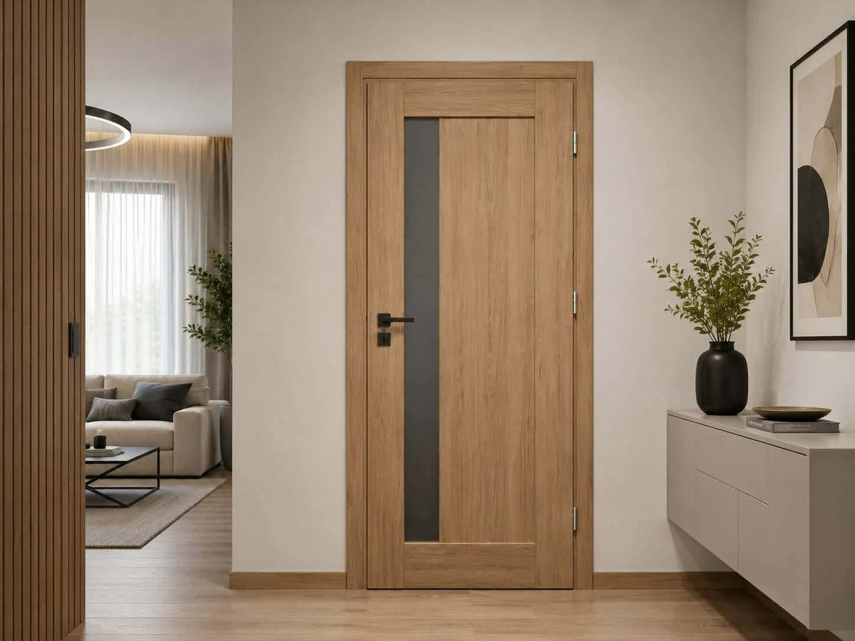 Notranja vrata Frezja v hrastovi barvi 90x210 cm