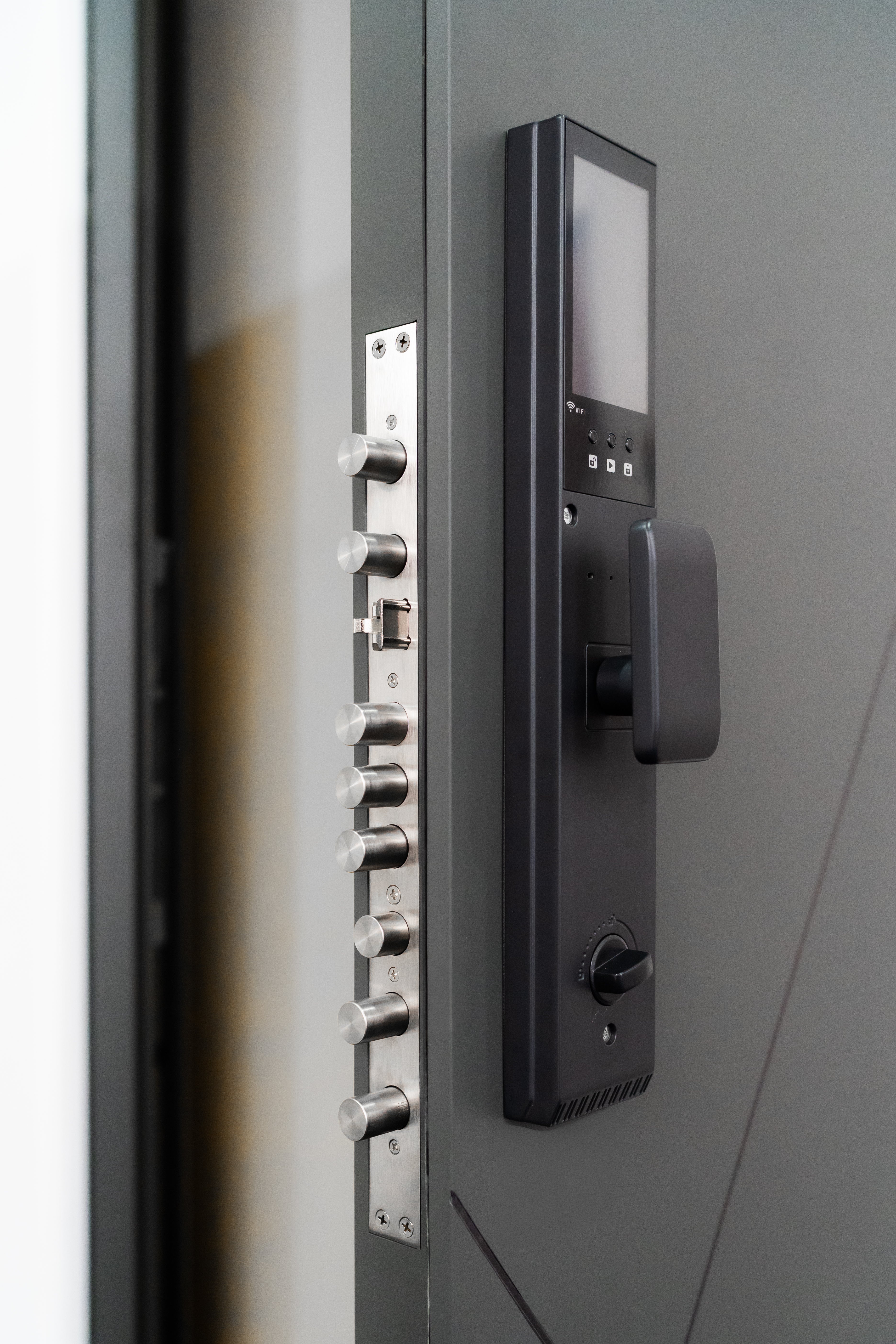 Toplotno izolirana varnostna vhodna vrata IronDOOR02 98×208 cm – vrhunska izvedba: 100-mm profil, s skritimi tečaji