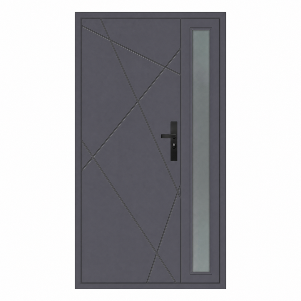 Toplotno izolirana dvokrilna varnostna vhodna vrata IronDOOR02 138x208 cm – s skritimi tečaji