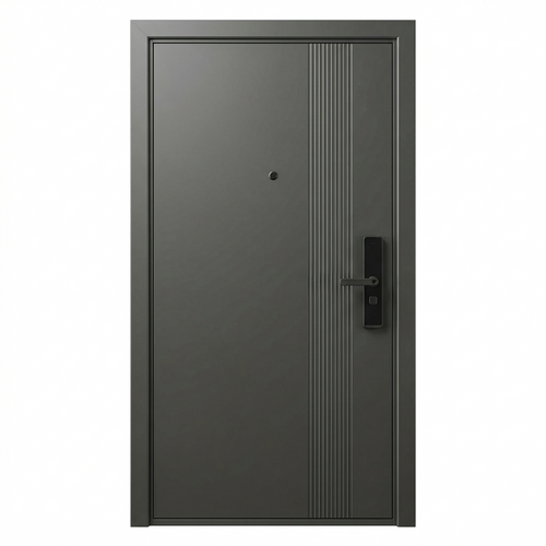 Toplotnoizolacijska varnostna vhodna vrata IronDOOR01 98x208cm v antracitni barvi s pametno ključavnico s 4 funkcijami