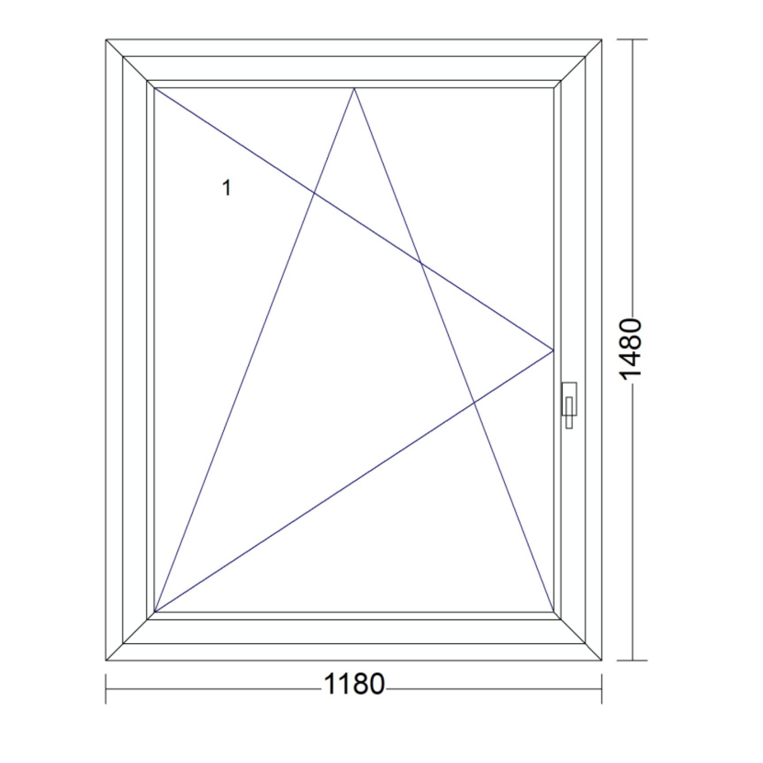 REHAU Synego 80mm 3 rétegű üveg Műanyag ablak bukó-nyíló 1180 mm x 1480 mm