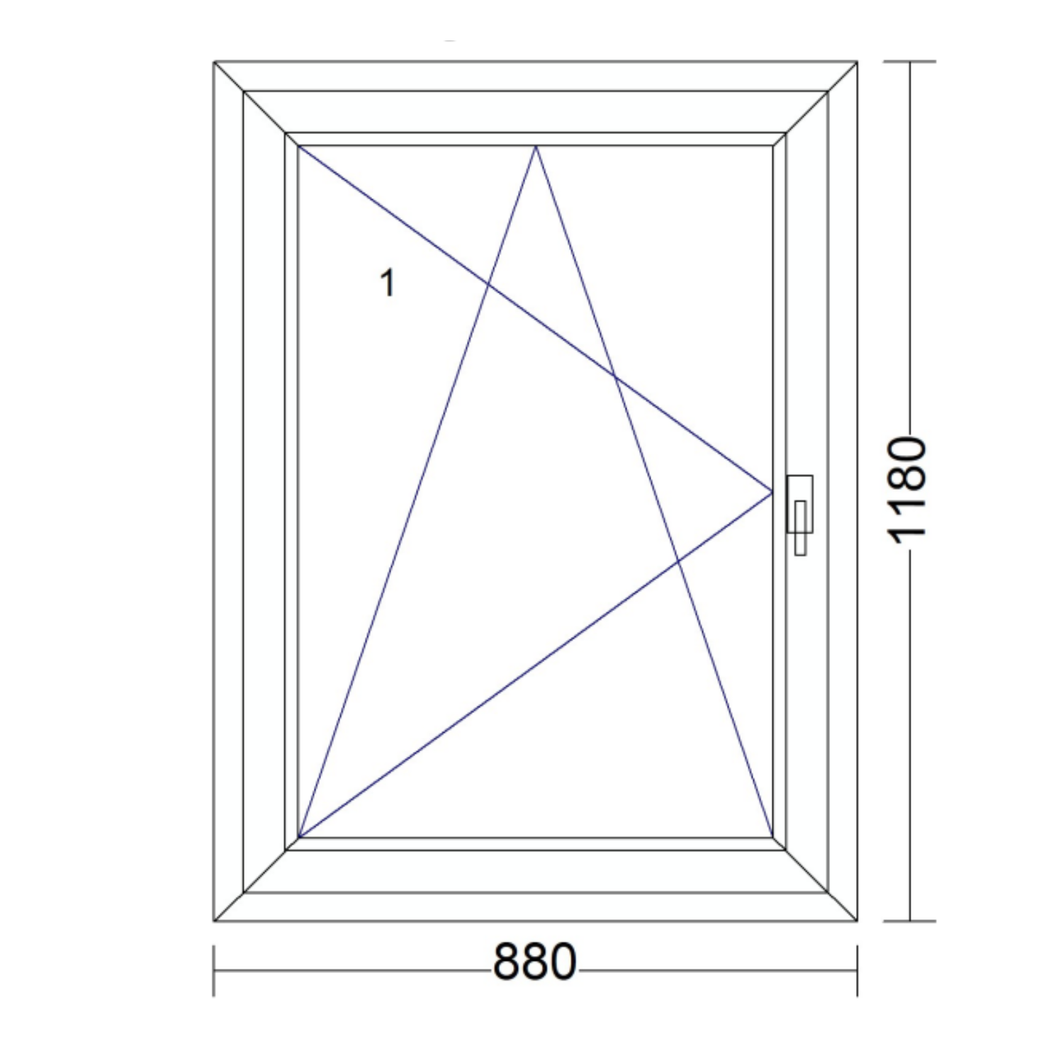REHAU Synego 80mm 3 rétegű üveg Műanyag ablak bukó-nyíló 880 mm x 1180 mm
