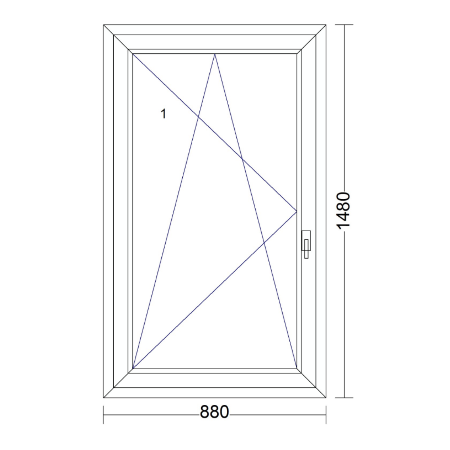 REHAU Synego 80mm 3 rétegű üveg Műanyag ablak bukó-nyíló 880 mm x 1480 mm